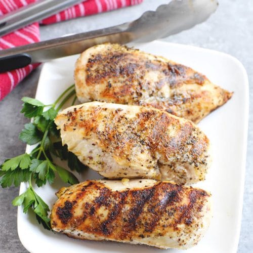 Grilled Chicken Breasts - Easy Grill Pan Method - A Pinch of Healthy
