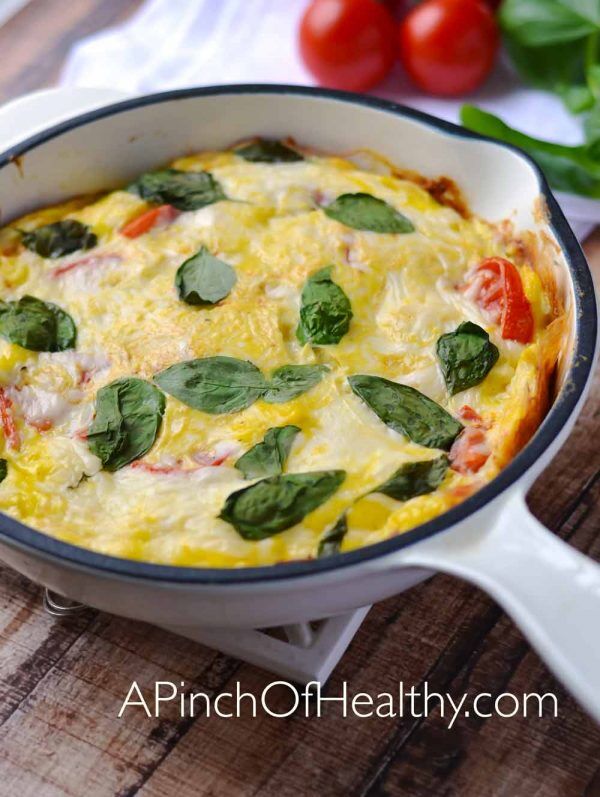 Tomato Basil Frittata - A Pinch of Healthy