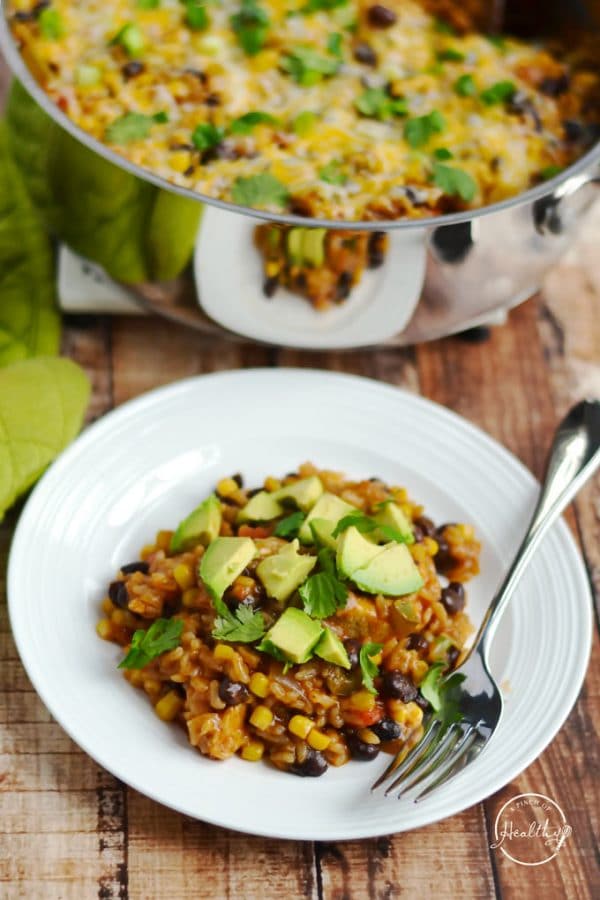 Chicken Enchilada Skillet (One Pot Meal) - A Pinch of Healthy
