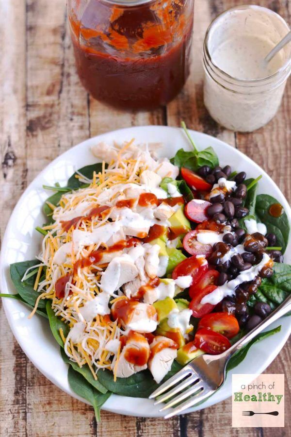 BBQ Ranch Chopped Salad - A Pinch of Healthy