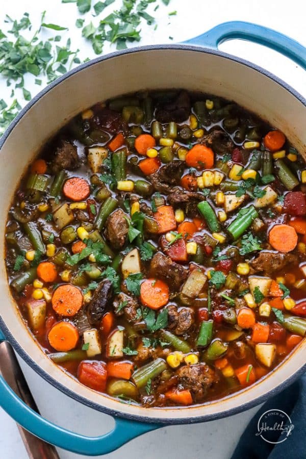 Vegetable Beef Soup (classic, stovetop version) A Pinch of Healthy