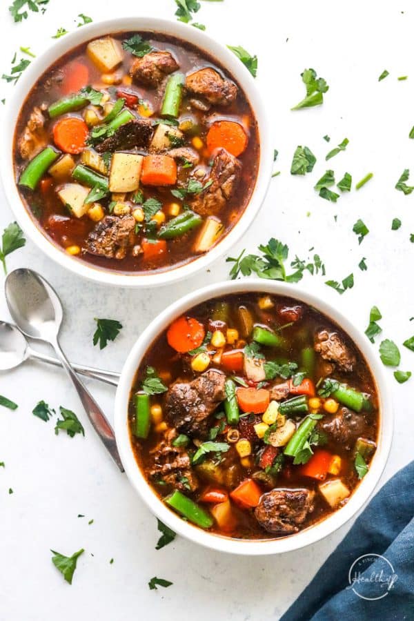 Vegetable Beef Soup (classic, stovetop version) A Pinch of Healthy