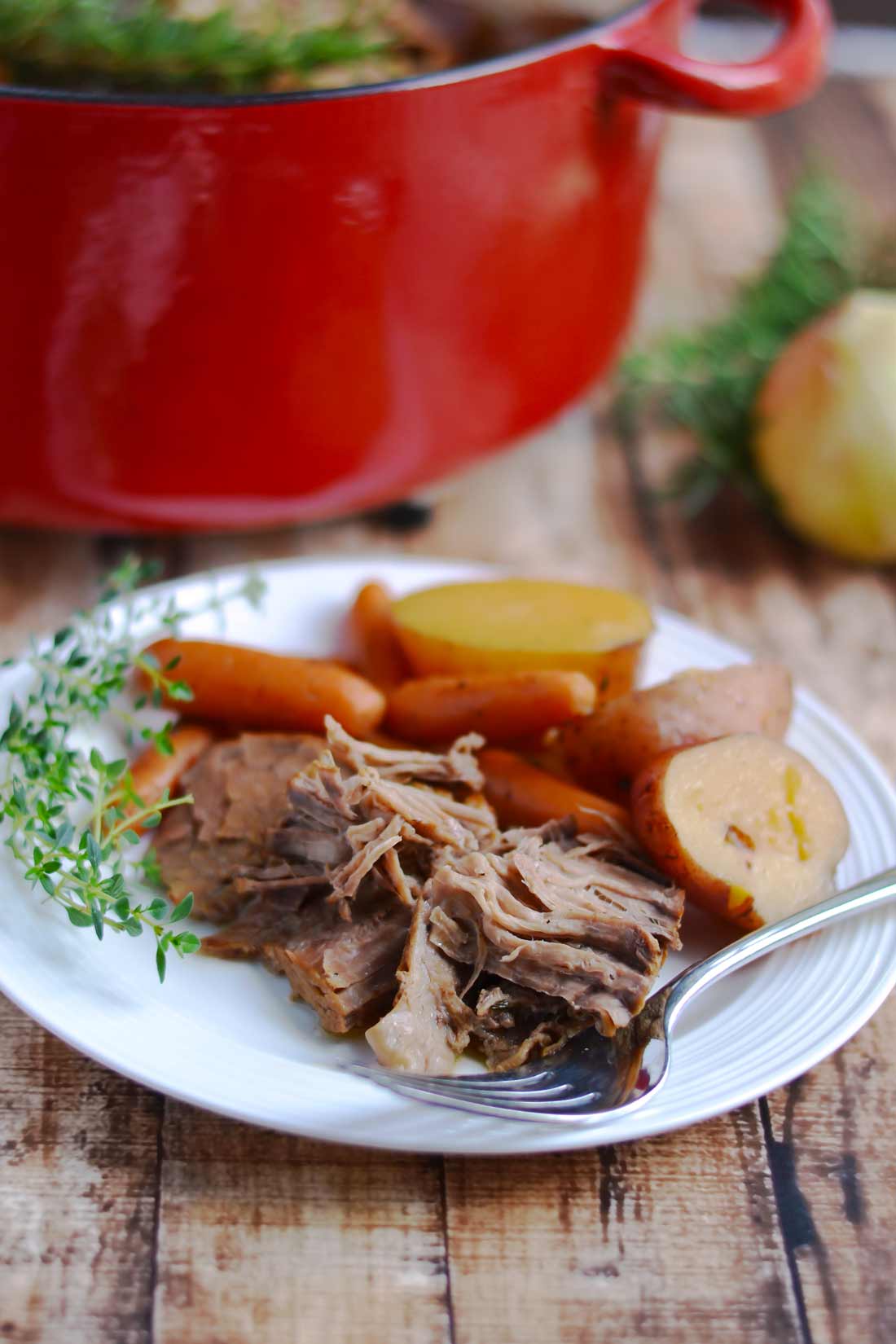 The Best Dutch Oven Pot Roast (Slow Cooker Option!) - All the Healthy Things