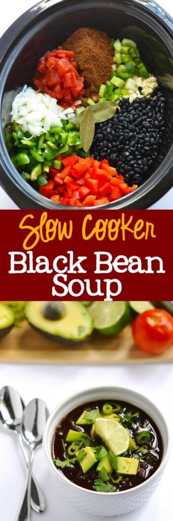 Slow Cooker Black Bean Soup - A Pinch of Healthy