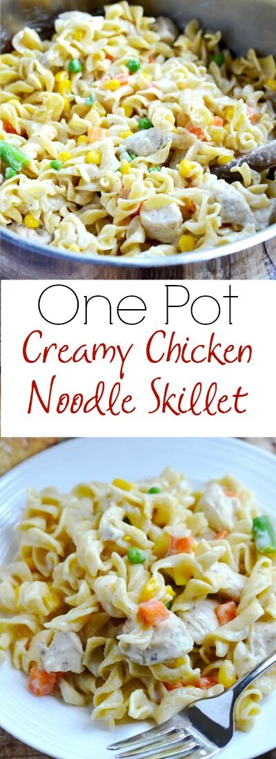 Creamy Chicken Noodle Skillet (+VIDEO) - The Girl Who Ate Everything