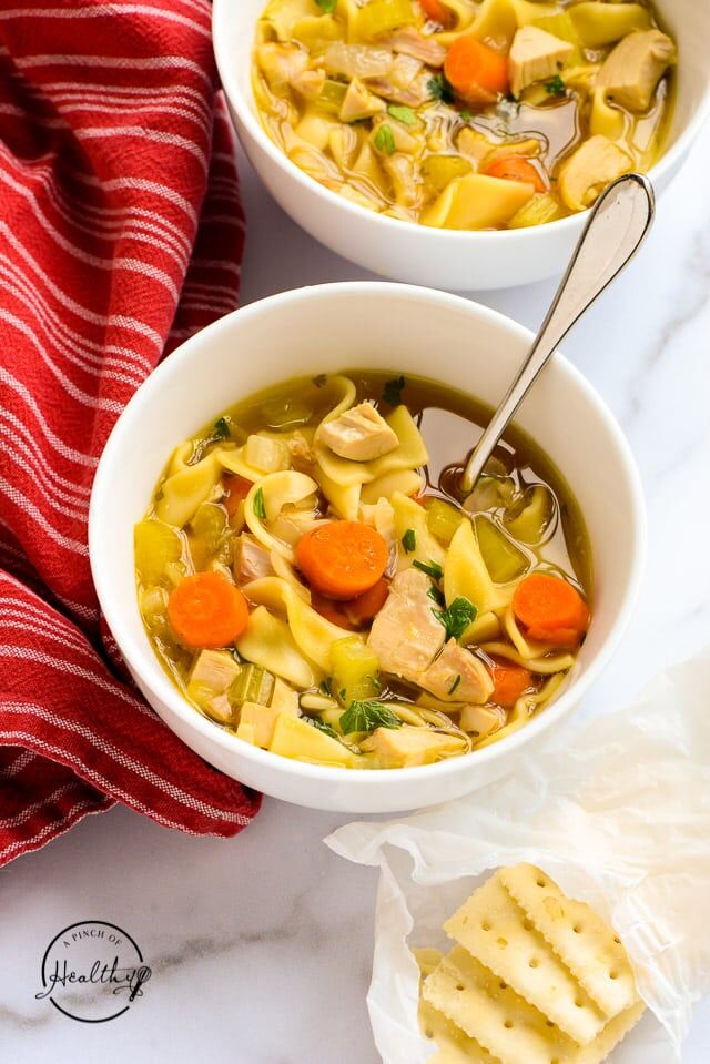 Chicken Noodle Soup from Scratch (Instant Pot or stovetop) - A Pinch of ...