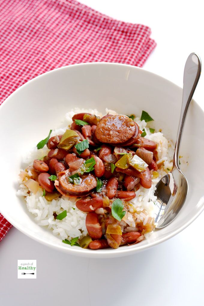 Slow Cooker Red Beans and Rice Recipe - A Pinch of Healthy