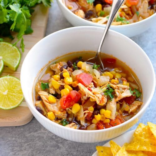 Instant Pot Chicken Tortilla Soup Recipe - A Pinch of Healthy