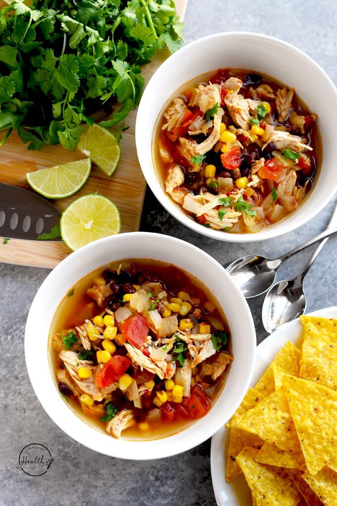 Instant Pot Chicken Tortilla Soup Recipe • Salt & Lavender