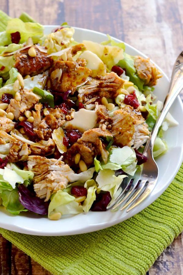 Leftover Turkey Cranberry Salad - A Pinch of Healthy