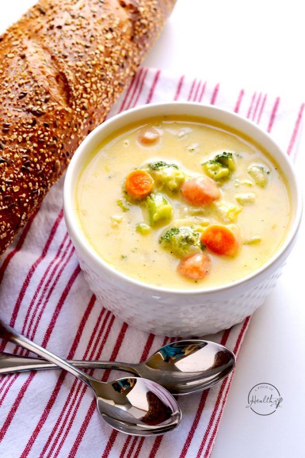 Broccoli Cheese Soup - A Pinch of Healthy