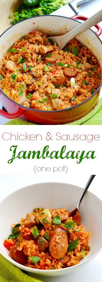 Chicken and Sausage Jambalaya (One Pot) - A Pinch of Healthy