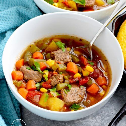 Instant Pot Vegetable Beef Soup - A Pinch of Healthy