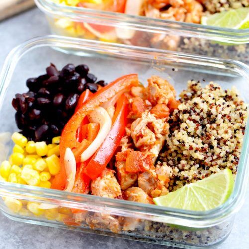 Chicken Quinoa Burrito Bowls (Meal Prep) - A Pinch of Healthy