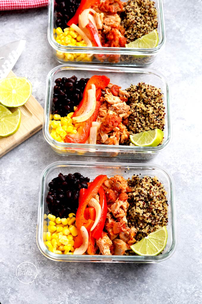 Meal Prep: Chicken Shawarma Quinoa Bowls - The Forked Spoon