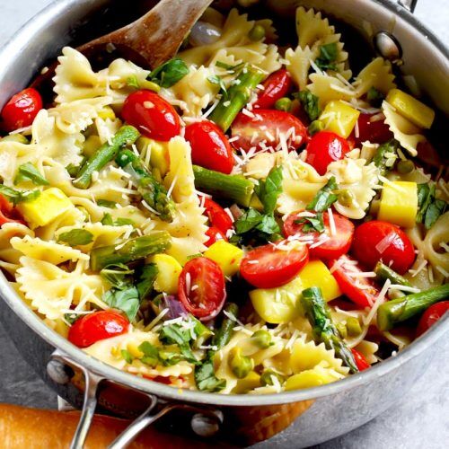 Pasta Primavera (quick recipe) - A Pinch of Healthy