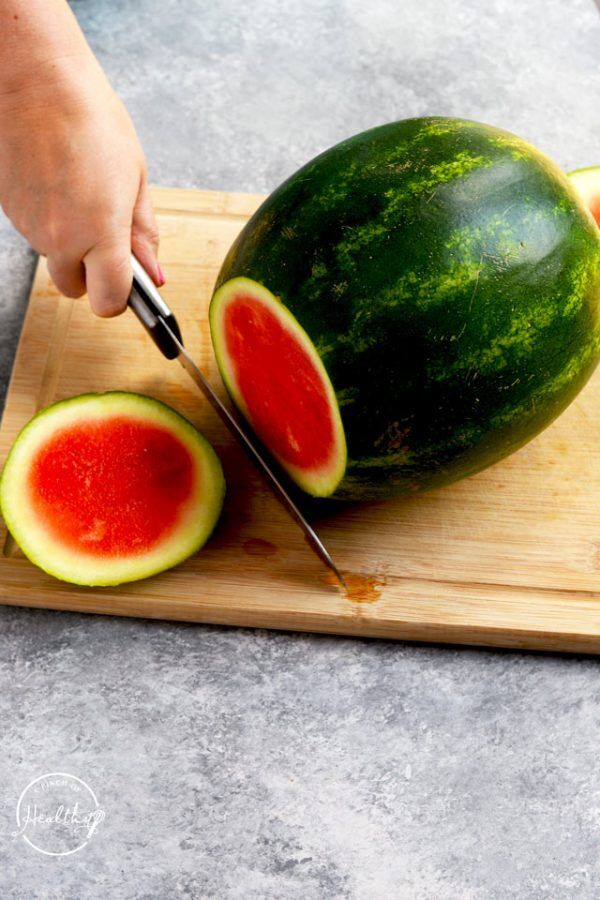 How to Cut Watermelon (cubes, spears) - A Pinch of Healthy