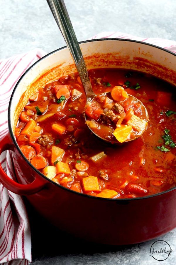 Hamburger Soup (Instant Pot or Stovetop) - A Pinch of Healthy