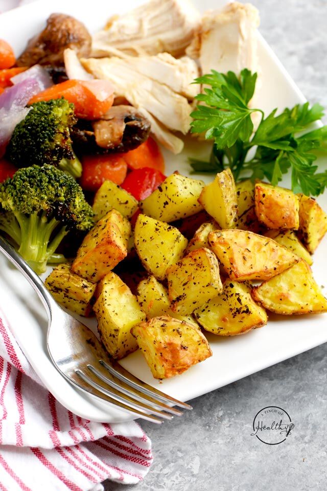 Air Fryer Baked Potatoes (crispy skin, fluffy middle) - A Pinch of Healthy