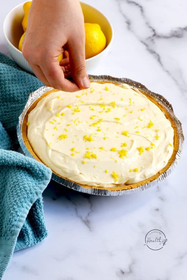 No Bake Lemon Cheesecake (easy, 4 ingredients) - A Pinch of Healthy