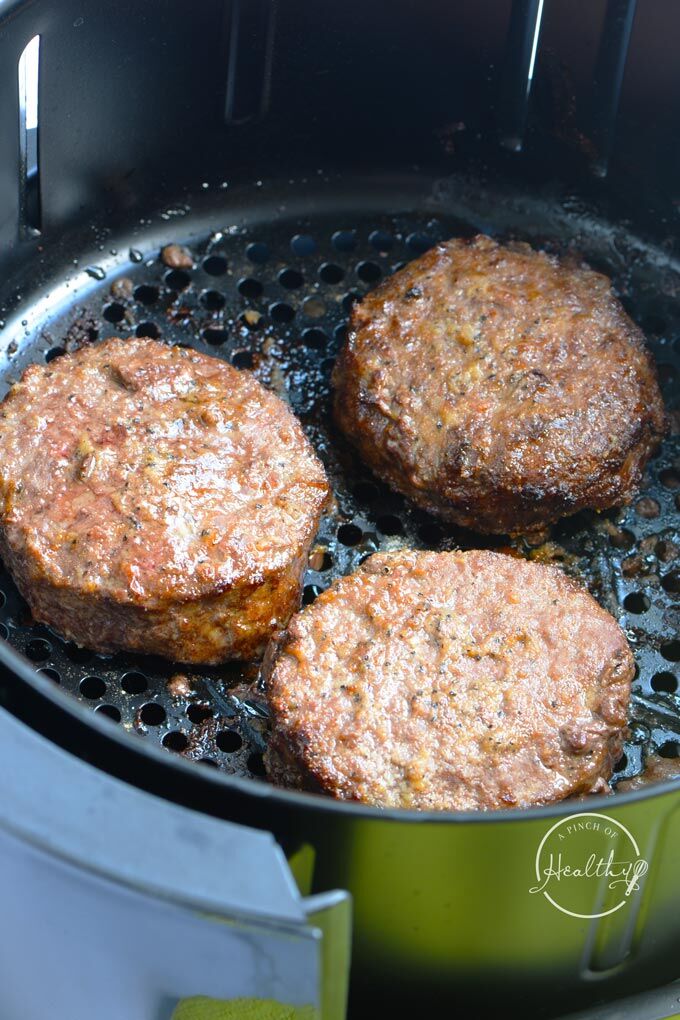 Burgers In Air Fryer - Super Easy Recipe! - Daisies & Pie