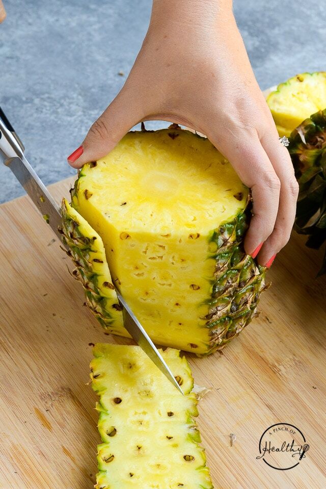 How to Cut a Pineapple (3 ways!) - A Pinch of Healthy