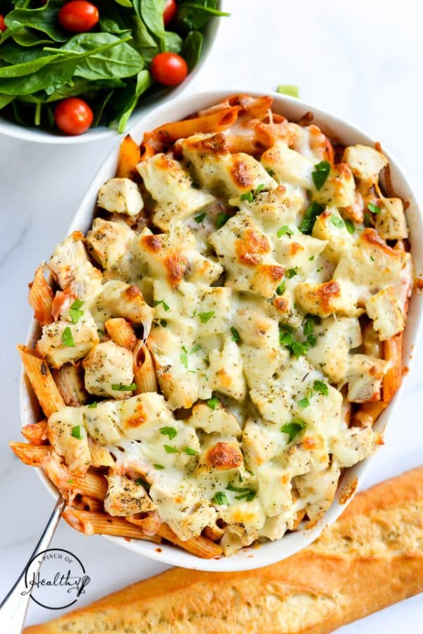 Chicken Pasta Bake (simple, delicious dinner) - A Pinch of Healthy