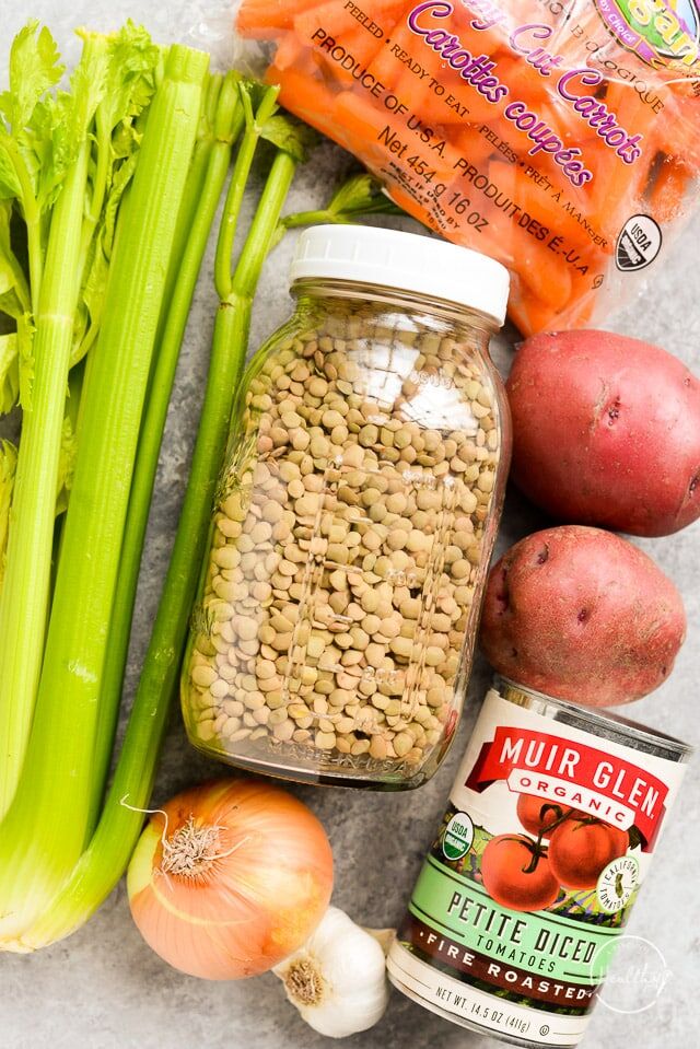 Lentil Soup (pantry ingredients, root veggies) - A Pinch of Healthy