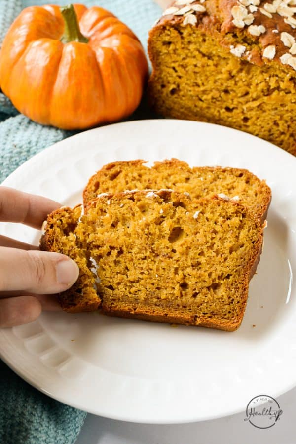 Vegan Pumpkin Bread (dairy and egg free) - A Pinch of Healthy