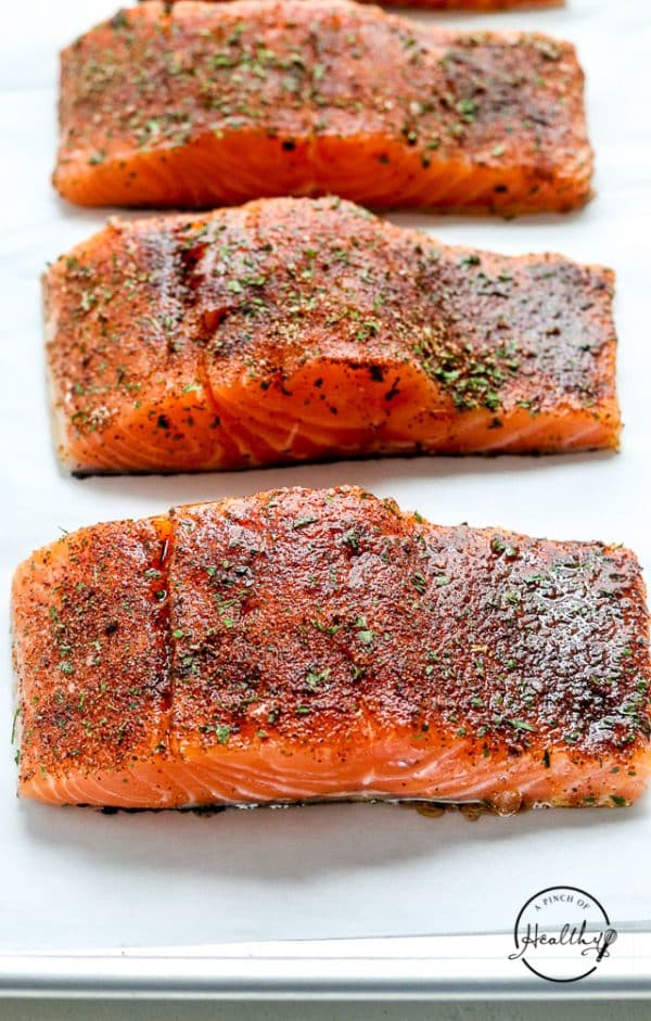 Oven Baked Salmon (quick + easy!) - A Pinch of Healthy