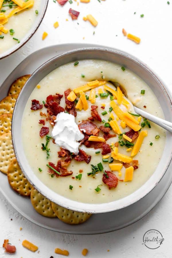 Creamy Potato Soup (classic, delicious!) - A Pinch of Healthy