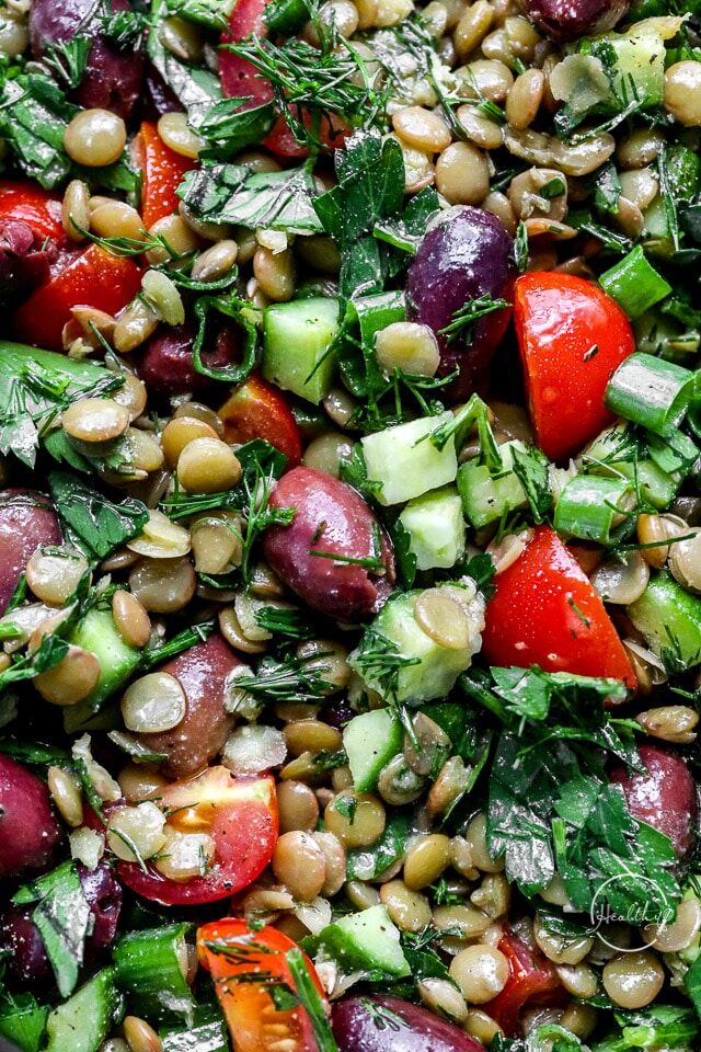 Lentil Salad (vegan/ Plant-based) - A Pinch Of Healthy