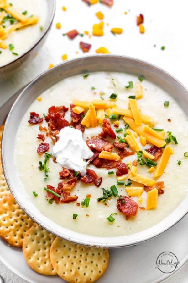 Creamy Potato Soup (classic, delicious!) - A Pinch of Healthy