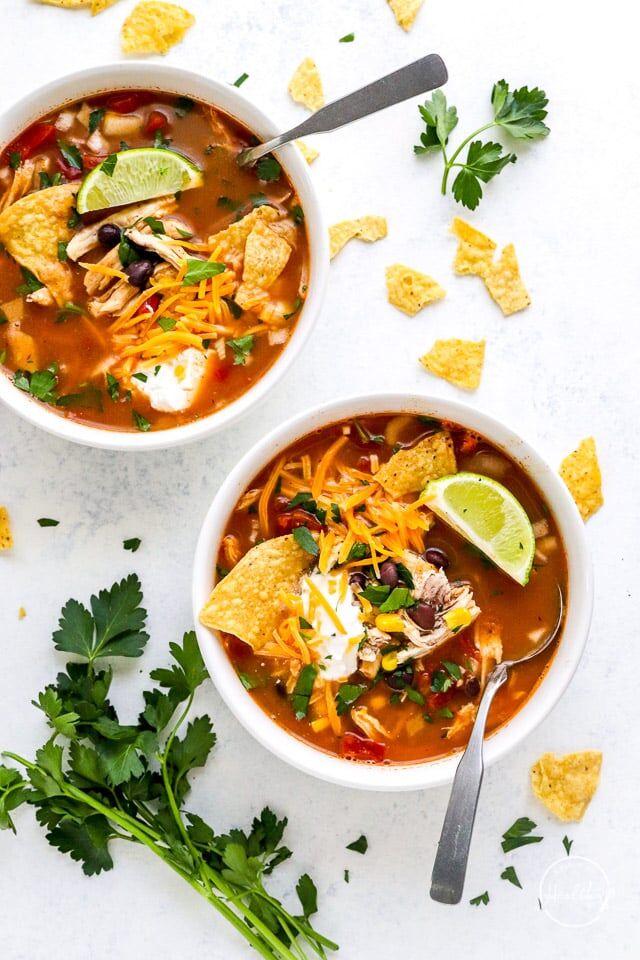 Slow Cooker Chicken Tortilla Soup (Dump and Go!) - Real Food Whole Life