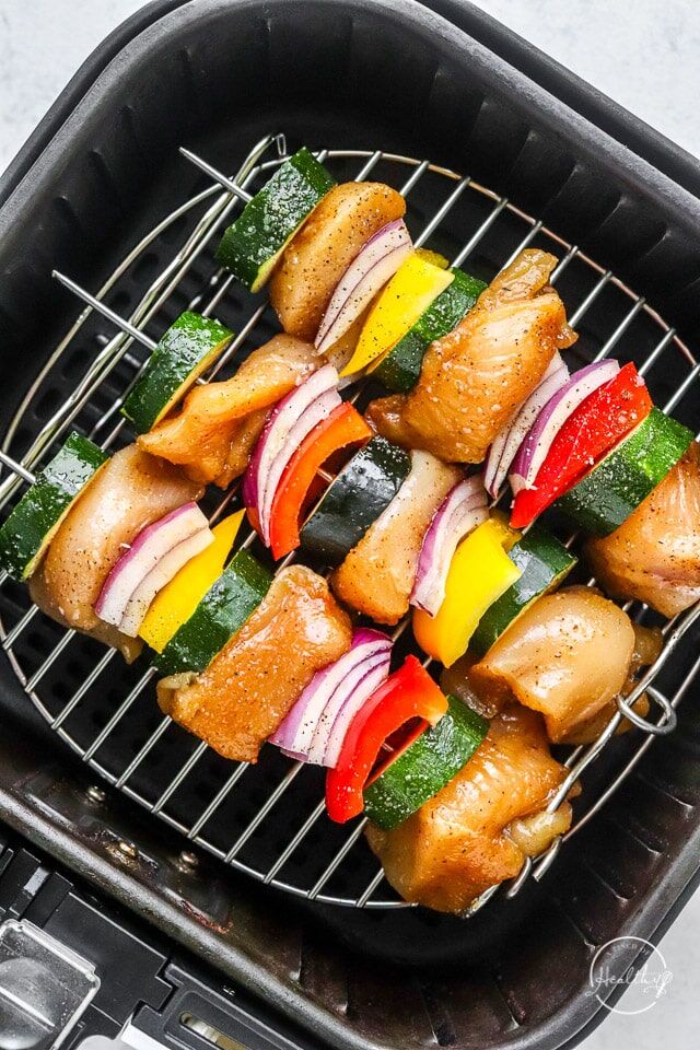 Air Fryer Chicken Skewers (Kebabs) - A Pinch of Healthy