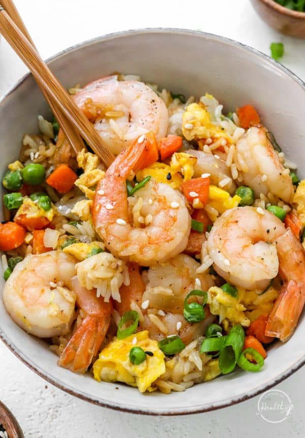 Shrimp Fried Rice (better than take-out) - A Pinch of Healthy