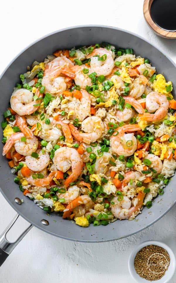 Shrimp Fried Rice (better than take-out) - A Pinch of Healthy