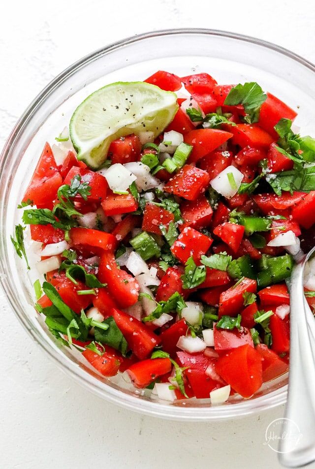 Pico de Gallo (fresh dip, topping) - A Pinch of Healthy