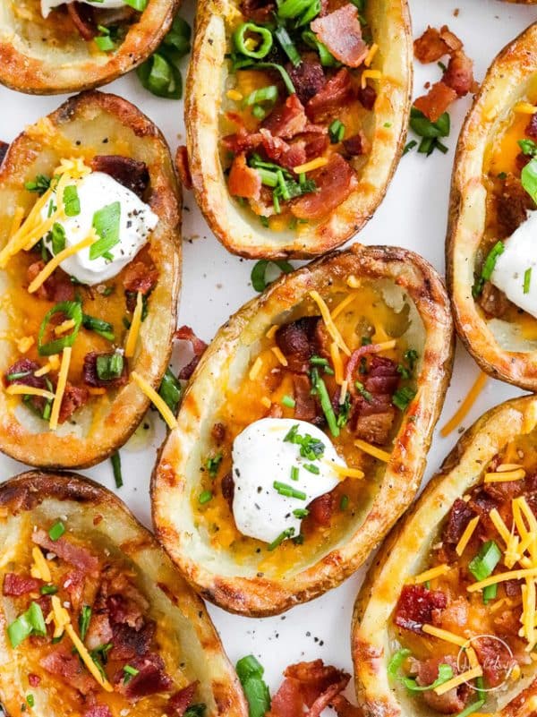 Potato Skins (crispy, oven baked) - A Pinch of Healthy