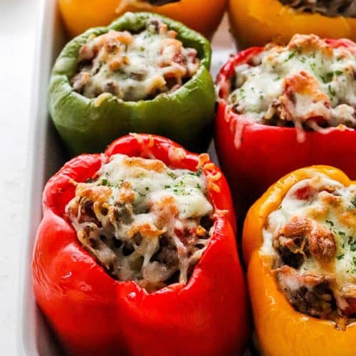 Stuffed Bell Peppers (classic recipe!) - A Pinch of Healthy