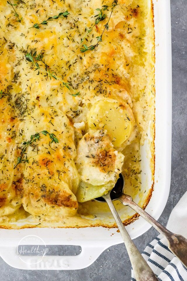Easy Scalloped Potatoes - A Pinch of Healthy