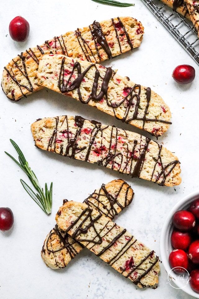 Christmas Biscotti with cranberries, rosemary & dark chocolate - A Pinch of  Healthy