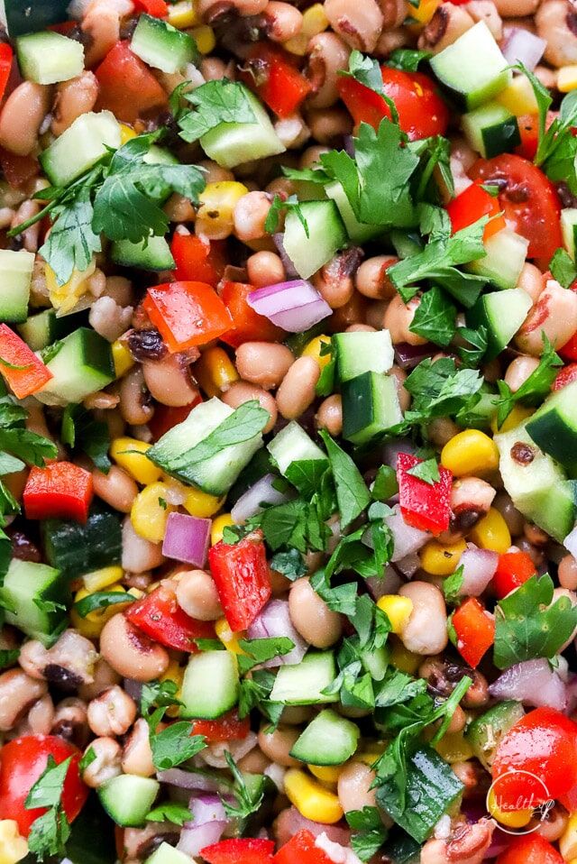 Black Eyed Pea Salad - A Pinch of Healthy