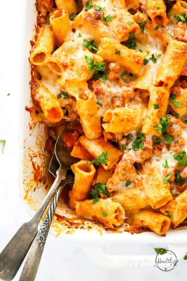 Baked Rigatoni - A Pinch of Healthy