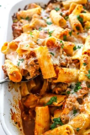 Baked Rigatoni - A Pinch Of Healthy