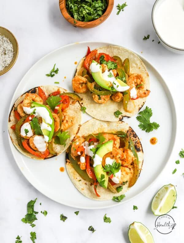 Easy Shrimp Fajitas Recipe - A Pinch of Healthy