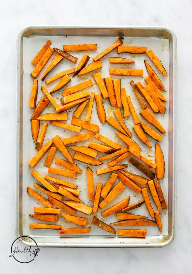 Oven Baked Sweet Potato Fries - A Pinch of Healthy