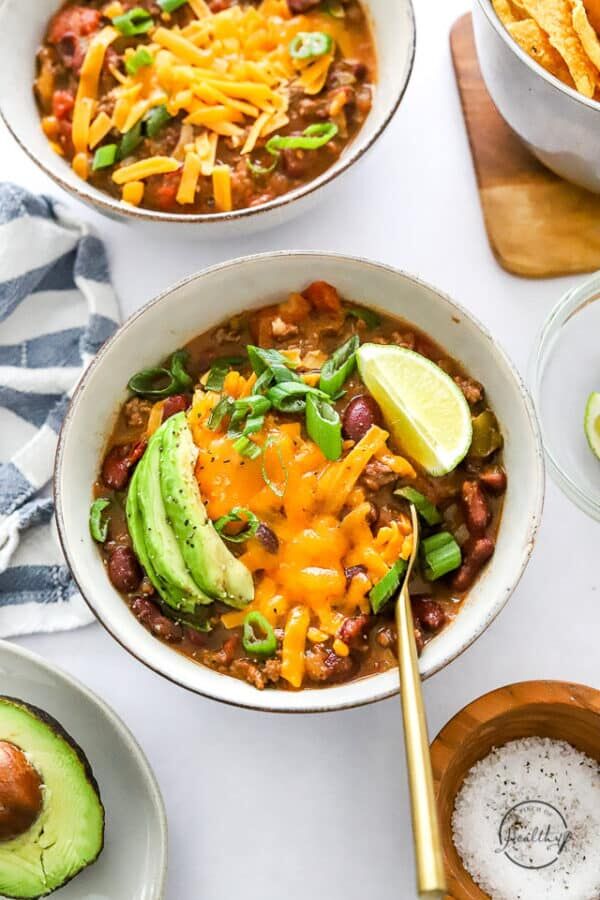 Instant Pot Chili (classic, beef chili recipe) - A Pinch of Healthy