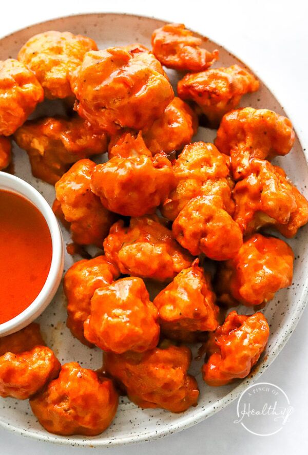 Air Fryer Buffalo Cauliflower - A Pinch of Healthy