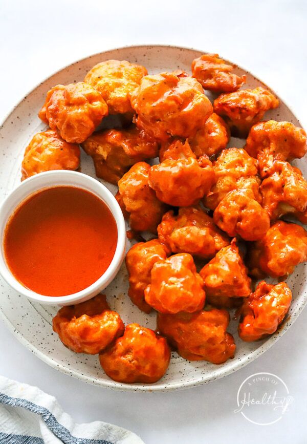 Air Fryer Buffalo Cauliflower - A Pinch of Healthy